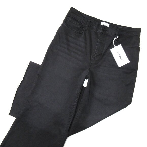 NWT Frame Le Palazzo Crop in Kerry Wide Leg Raw Hem Stretch Jeans 31 - Picture 3 of 8